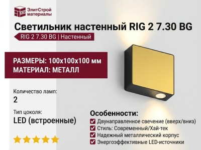 Светильник настенный RIG 2 7.30 BG