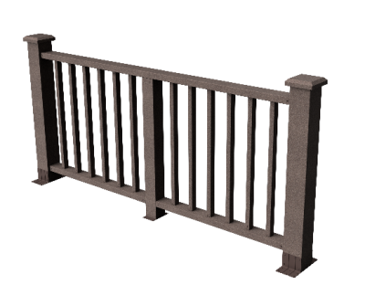 Ограждение декоративное из ДПК GRINDERDECO Альма венге