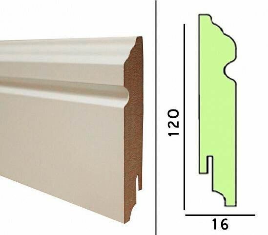 Плинтус Teckwood Белый Фигурный 120мм