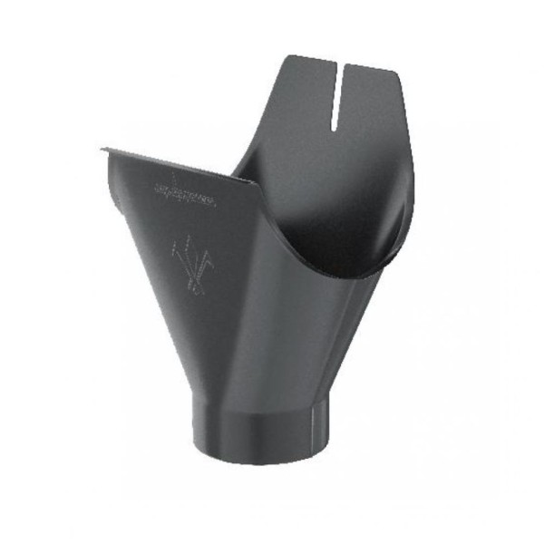 Воронка для дождевой воды Aquasystem, цвет RAL 7024 Тёмно-серый, размер 125/90.