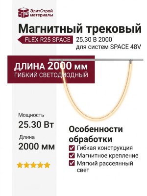 Магнитный трековый светильник FLEX R25 SPACE 25.30 B 2000