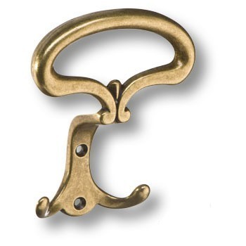 Крючок 15.719.00.12, материал Замак, отделка Бронза, 43*99*130 мм