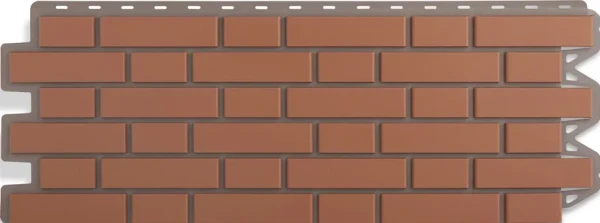 Фасадная панель Альта-Профиль, Клинкерный кирпич, Красный