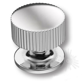 Ручка кнопка 1975 0032 CR, материал Алюминий, отделка Хром, 30*d=32 мм