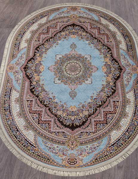 Ковер Aravia 6805 blue/brown овал