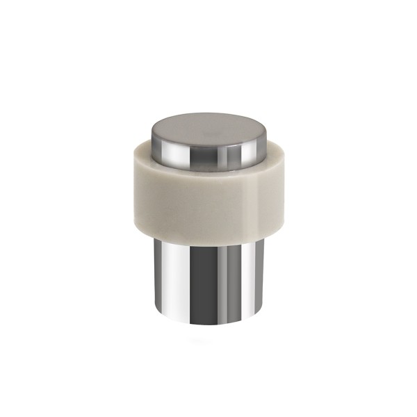 Дверной ограничитель напольный DS-14 CP, материал Замак, отделка Хром, d=30 мм