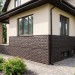 Фасадные панели Grand Line, Колотый камень Design, Шоколадный (шов RAL 7006)