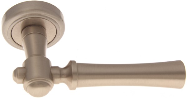 Дверная ручка на круглой розетке "CARLO" 283V никель матовый, материал Латунь, отделка Никель, 136*50 мм