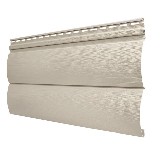 Виниловый сайдинг Tecos, двойной оцилиндрованный брус, Бежевый