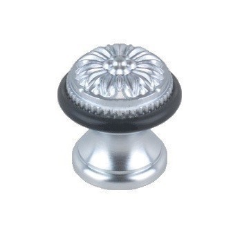 Ограничитель напольный С52100C SATIN CHROME, материал Латунь, отделка Хром, 41*41 мм