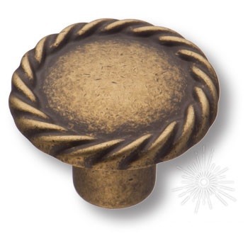 Ручка кнопка 8581-831, материал Замак, отделка Бронза, 23*d=34 мм