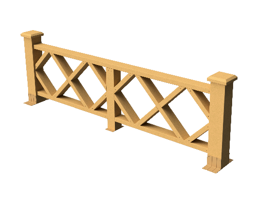 Декоративное ограждение из ДПК GRINDERDECO Миллениум песчаник