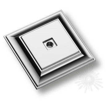 Подложка для мебельных ручек 3040 0050 CR, материал Замак, отделка Хром, 50*50*8 мм