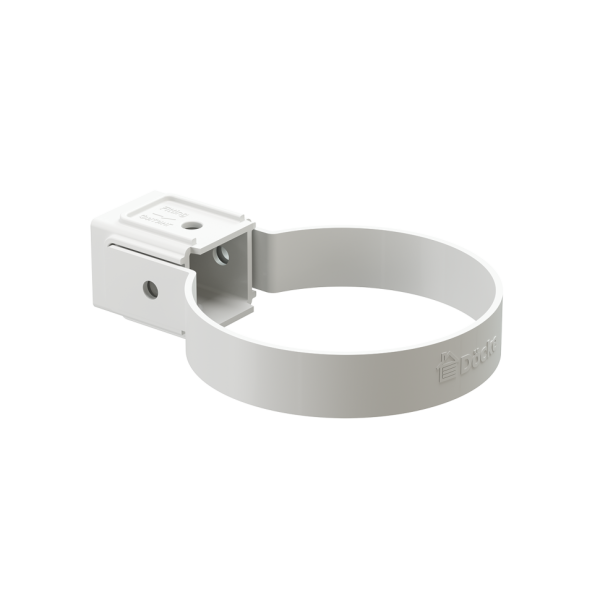 Универсальный хомут для водосточной трубы Docke Standard, белый