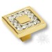 Ручка кнопка 0771-030-2, материал Латунь, отделка Золото Кристаллы Swarovski, 30*30*22 мм