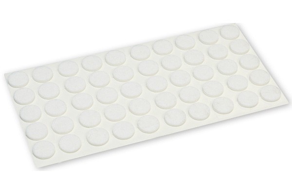 Подпятник самоклеящийся (лист 50 шт) 168001064, цвет Белый, отделка Фетр, d=16 мм