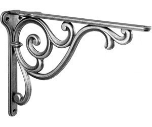 Менсолодержатель для деревянных полок WRM.800.250.00AN, материал Металл, отделка Серебро, 250*175 мм