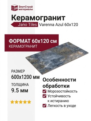 Jano Tiles Varenna Azul 60x120