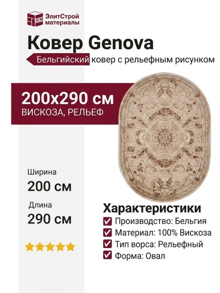 Ковер Genova 38388-6262/60 овал 200x290