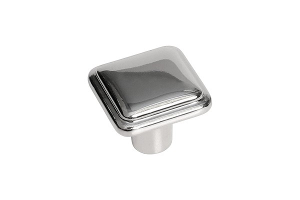 Ручка кнопка SY3310 0008 PN, материал Замак, отделка Никель, 30*30*25 мм