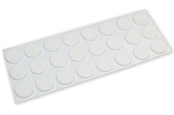 Подпятник самоклеящийся (лист 24 шт) 168001399, цвет Белый, отделка Фетр, d=28 мм