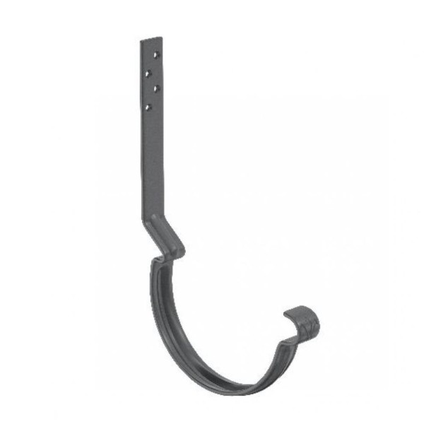 Длинный модернизированный крюк для крепления желоба Aquasystem, RAL 7024 Тёмно-серый 125/90