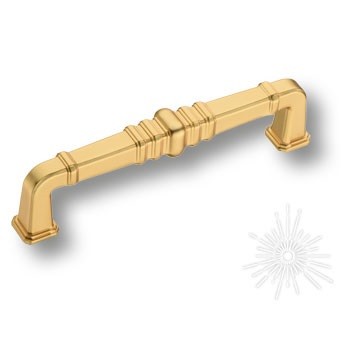 Ручка скоба KT 012.128.22, материал Замак, отделка Золото, 142*35*20 мм