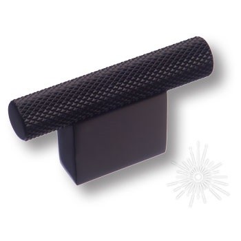 Ручка кнопка 8769 0016 AL6-AL6, материал Алюминий, цвет Чёрный, отделка Черный, 31,8*12*60 мм