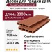 Доска для грядки из ДПК SaveWood, SW Rubus (R), Терракот