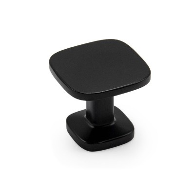 Ручка кнопка QUART MINI 0608026ZM2, материал Замак, цвет Чёрный, отделка Черный, 26*26*24 мм
