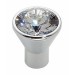 Ручка кнопка 200206PB024CR, материал Латунь, отделка Кристаллы Swarovski Хром, d=24 мм