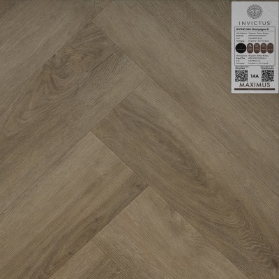 Кварцвиниловая плитка Invictus коллекция Maximus DryBack Herringbone 31 Divine Oak Champagne