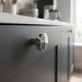 Ручка кнопка SYSTEM SY1910 0026 CR, материал Алюминий, отделка Хром, 24*d=26 мм