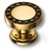 Ручка кнопка VISTA D′ORO 0776-003 BLACK, материал Латунь, отделка Золото Кристаллы Swarovski, 23*d=30 мм