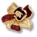 Ручка кнопка "Magnolia" 11.55 MO10, материал Замак, отделка Золото Кристаллы Swarovski, 30*55 мм