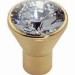 Ручка кнопка 200206PB024OZ, материал Латунь, отделка Золото Кристаллы Swarovski, d=24 мм