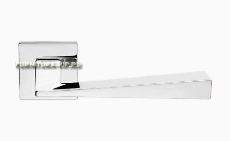 Дверная ручка на квадратной розетке "CONICA" CR 486/024, материал Замак, отделка Хром, 154*50 мм