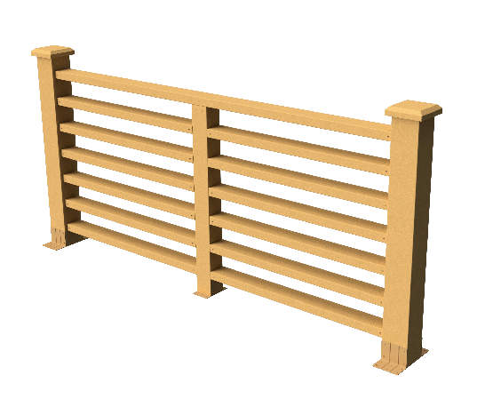 Декоративное ограждение из ДПК GRINDERDECO Марсело песчаник