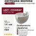 Заглушка желоба Docke Lux, Пломбир