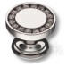 Ручка кнопка 0776-005, материал Латунь, отделка Хром Кристаллы Swarovski, 23*d=30 мм