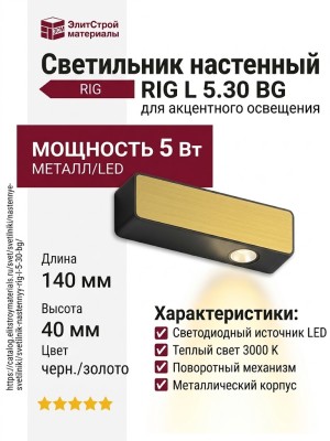 Светильник настенный RIG L 5.30 BG