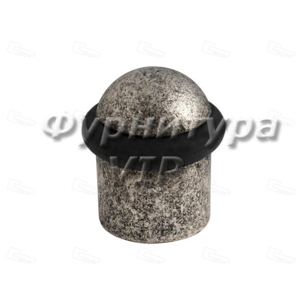 Дверной ограничитель напольный 93/F-EF, материал Латунь, отделка Серебро, 45*35 мм