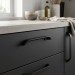 Ручка скоба UA-00-337160-20М, материал Алюминий, цвет Чёрный, отделка Черный, 180*25*27 мм