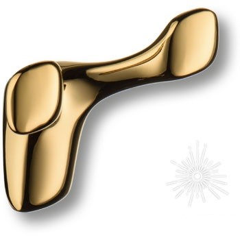 Крючок 2005 0080 GL, материал Замак, отделка Золото, 41*80*61 мм