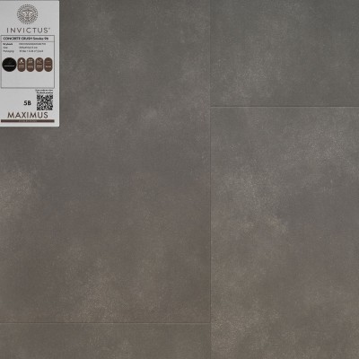 Кварцвиниловая плитка Invictus коллекция Maximus DryBack Parquet Tile 96 Concrete Crush Smoke