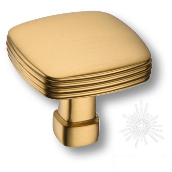 Ручка кнопка 12-Champagne Gold, материал Замак, отделка Латунь, 31*35*35 мм
