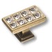 Ручка кнопка 15.349.00.SWA.12, материал Замак, отделка Бронза Кристаллы Swarovski, 28*24*40 мм