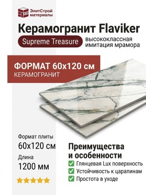 Flaviker Supreme Treasure Calacatta Emerald Lux 60x120 0009027