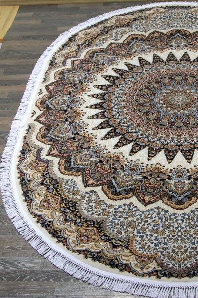 Ковер Shahreza d417 cream-navy овал