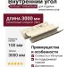 Внутренний угол Ю-Пласт, Timberblock Ясень, Золотистый оттенок